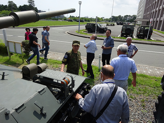 戦車説明の様子