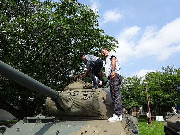戦車説明の様子